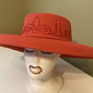 Beautiful Rusty Orange Church Dress Hat by Fifth Sunday